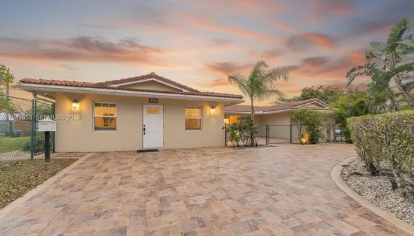 a view of a house with a patio