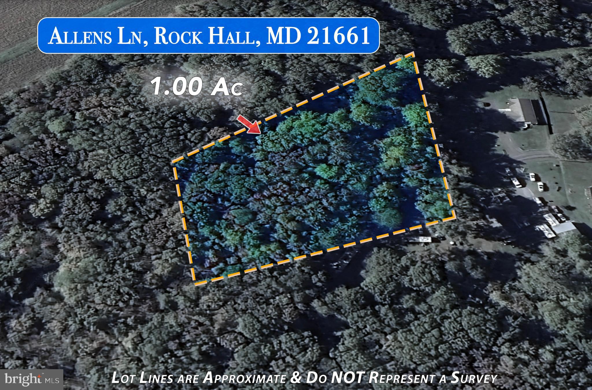 Allens Lane Rock Hall, MD 21661 - Photo 16 of 21 a street sign that is sitting in the middle of a lot of flowers