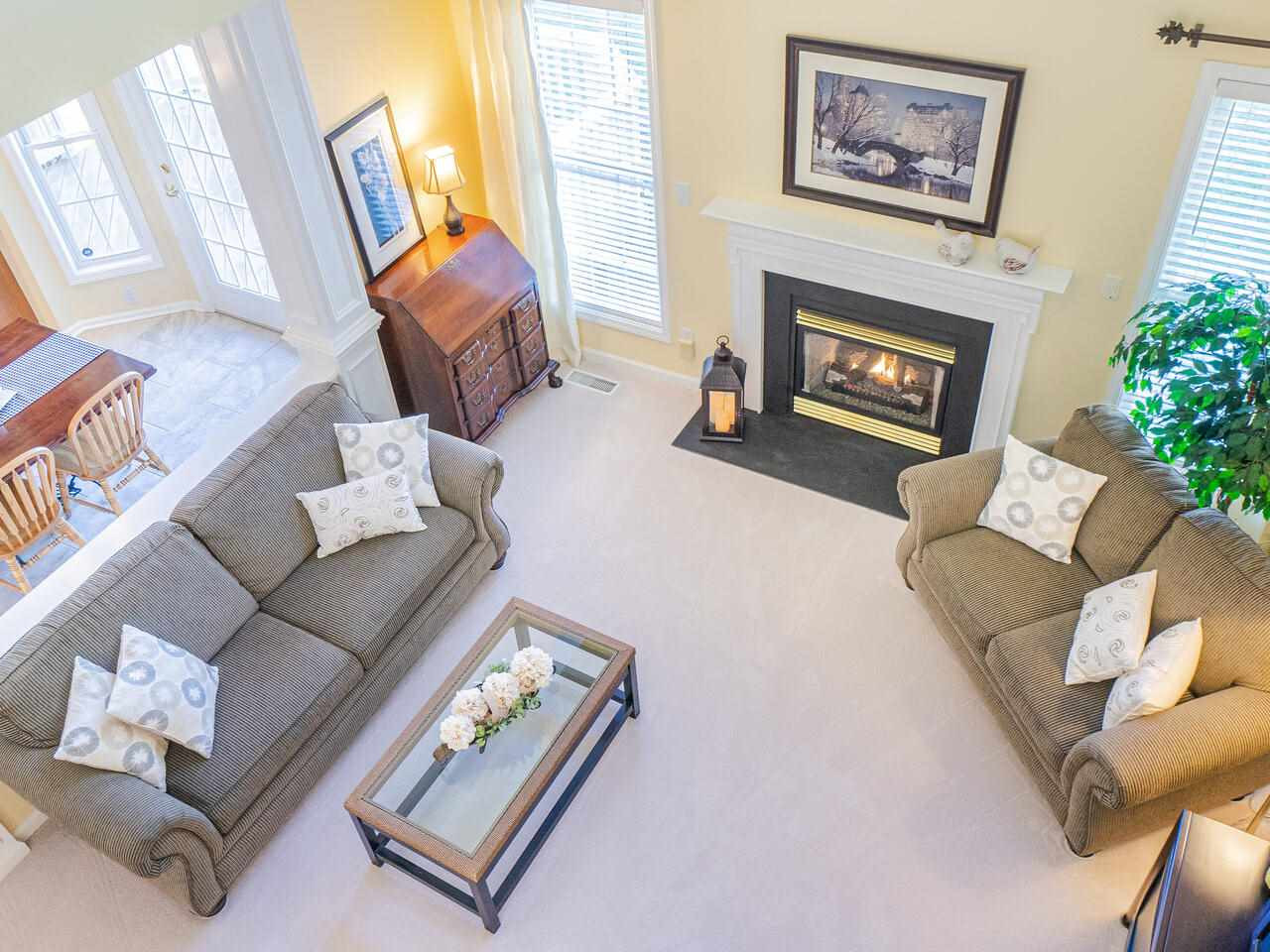 426 Seastone Street Raleigh, NC 27603 - Photo 9 of 30 a living room with furniture and a fireplace