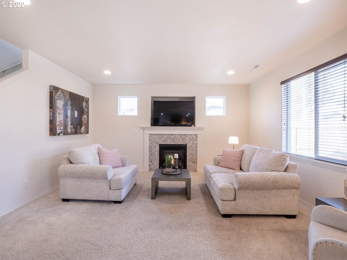 4664 Rocky Road Springfield, OR 97478 - Photo 4 of 21 a living room with furniture and a fireplace