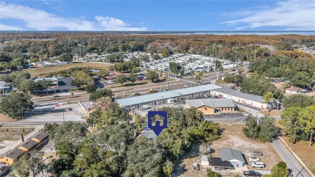 an aerial view of multiple house
