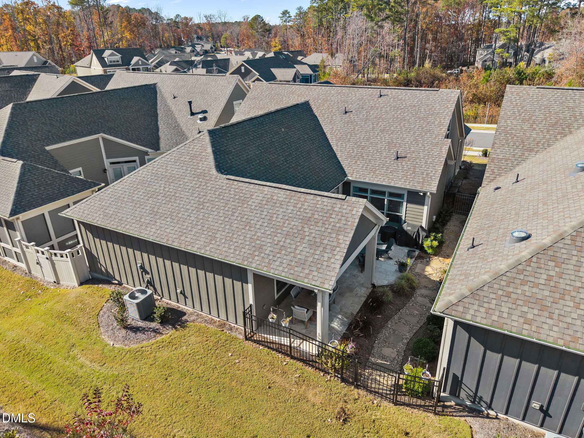 1405 Rich Inlet Cary, NC 27519 - Photo 34 of 44 an aerial view of a house with swimming pool and mountain view