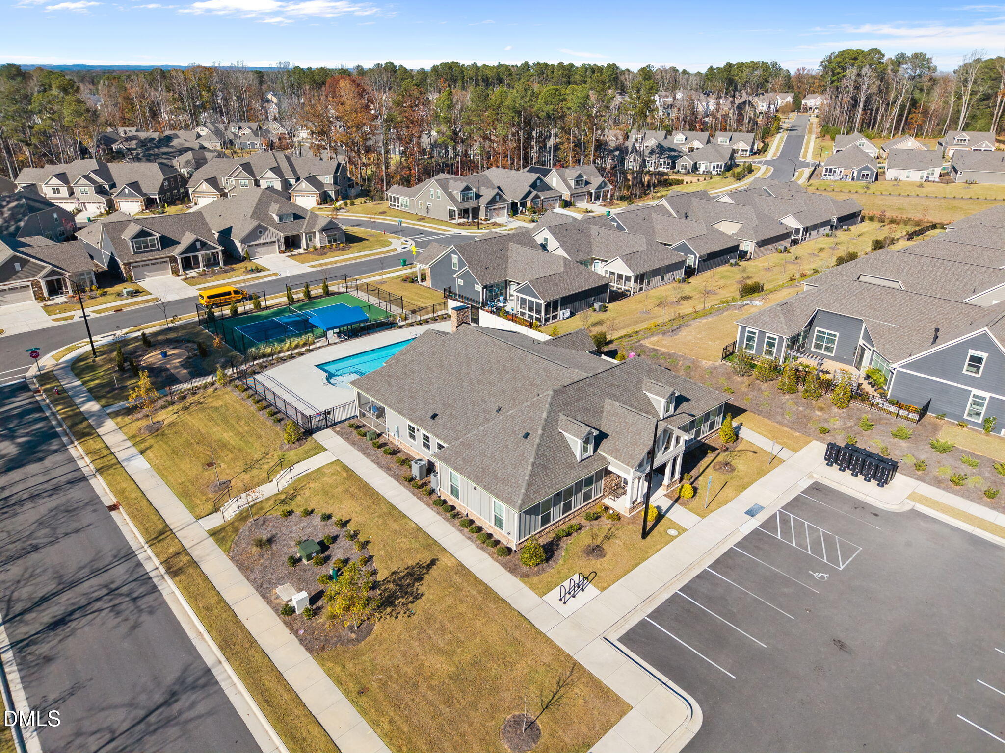 1405 Rich Inlet Cary, NC 27519 - Photo 38 of 44 an aerial view of residential houses with outdoor space