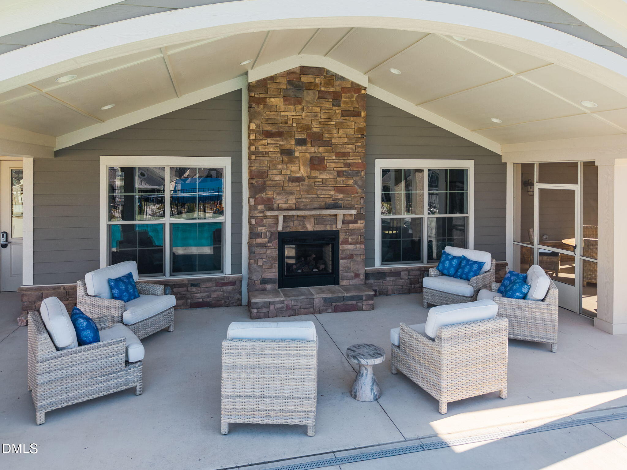 1405 Rich Inlet Cary, NC 27519 - Photo 42 of 44 a living room with furniture and a fireplace