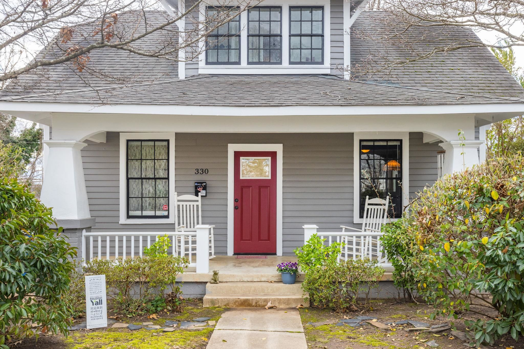 330 Pershing Road Raleigh, NC 27608 - Photo 2 of 51 Make sure you bring your rocking chairs for this large covered front porch. Covered Front Porch
