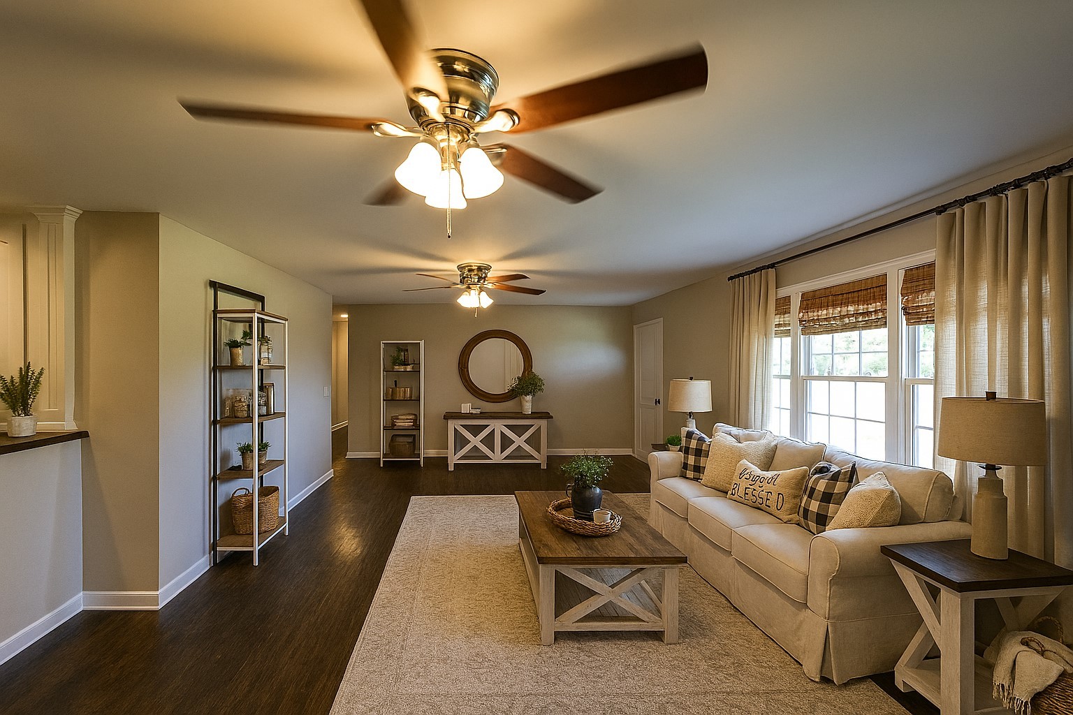 10831 Old Tullahoma Road Tullahoma, TN 37388 - Photo 4 of 25 a living room with furniture a flat screen tv and a large window