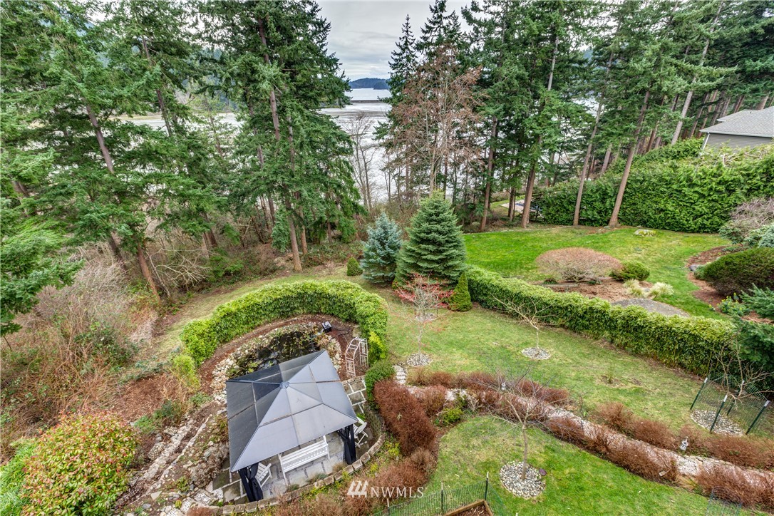 220 Sea Pines Road Bellingham, WA 98229 - Photo 36 of 40 an aerial view of a house with a yard and outdoor seating