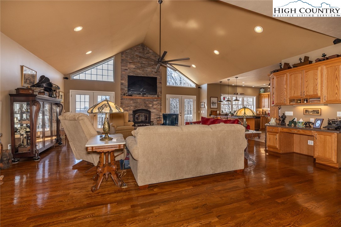 181 Abbey Road McGrady, NC 28649 - Photo 14 of 50 a living room with stainless steel appliances furniture or kitchen and a wooden floor