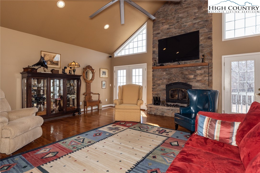 181 Abbey Road McGrady, NC 28649 - Photo 16 of 50 a living room with furniture fireplace and flat screen tv