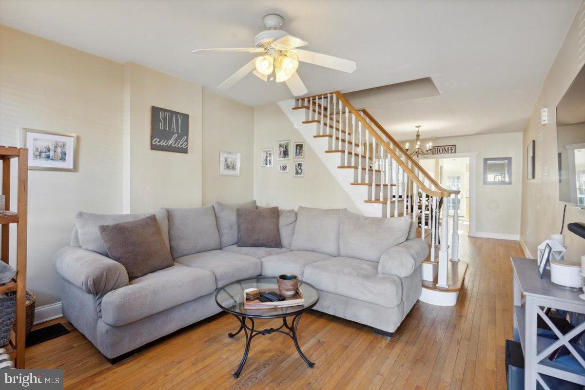 214 Ripka Street Philadelphia, PA 19127 - Photo 2 of 15 a living room with furniture and a wooden floor