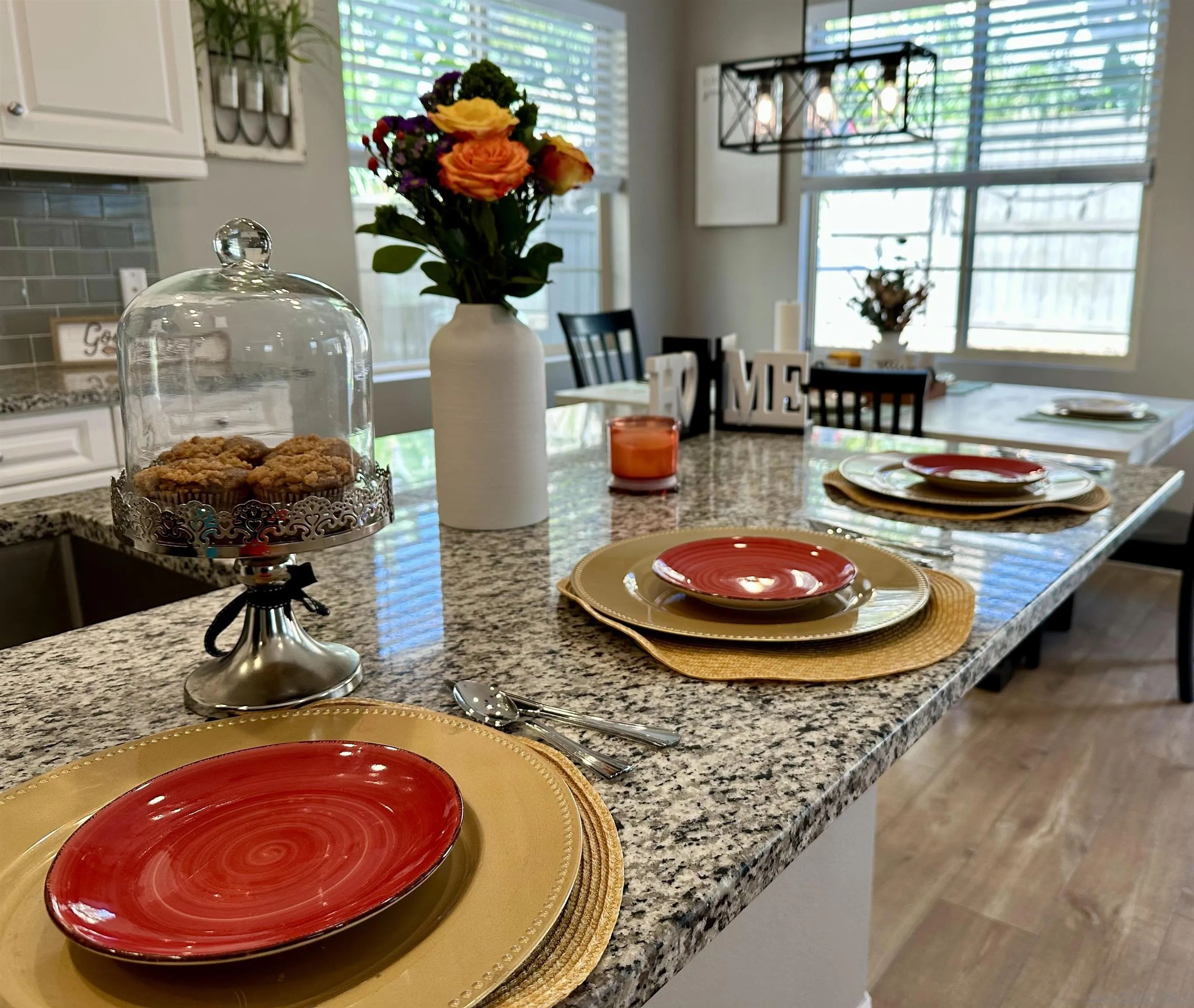 1132 Cherry Tree Lane Vista, CA 92084 - Photo 6 of 28 Kitchen has granite counters and a huge island with built in sink and room for bar seating!