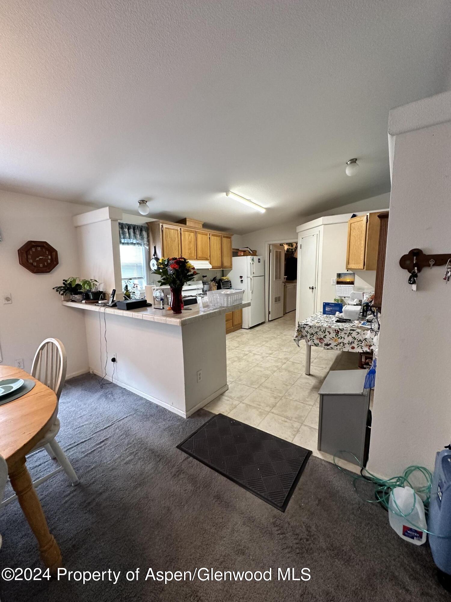 220 Clark Drive El Jebel, CO 81621 - Photo 4 of 12 a kitchen with stainless steel appliances kitchen island granite countertop a sink and a refrigerator