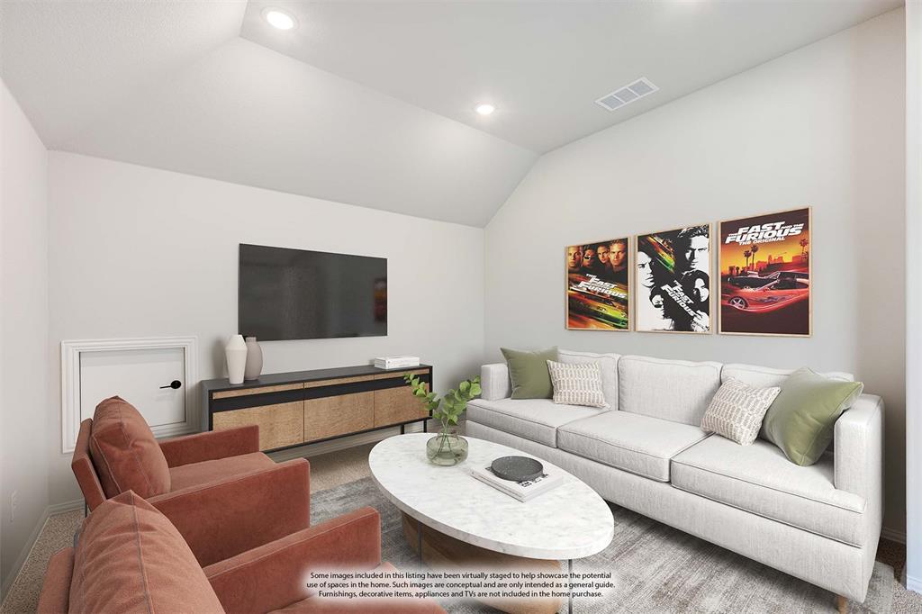 1025 Raptor Road Alvarado, TX 76009 - Photo 29 of 40 a living room with furniture and a flat screen tv
