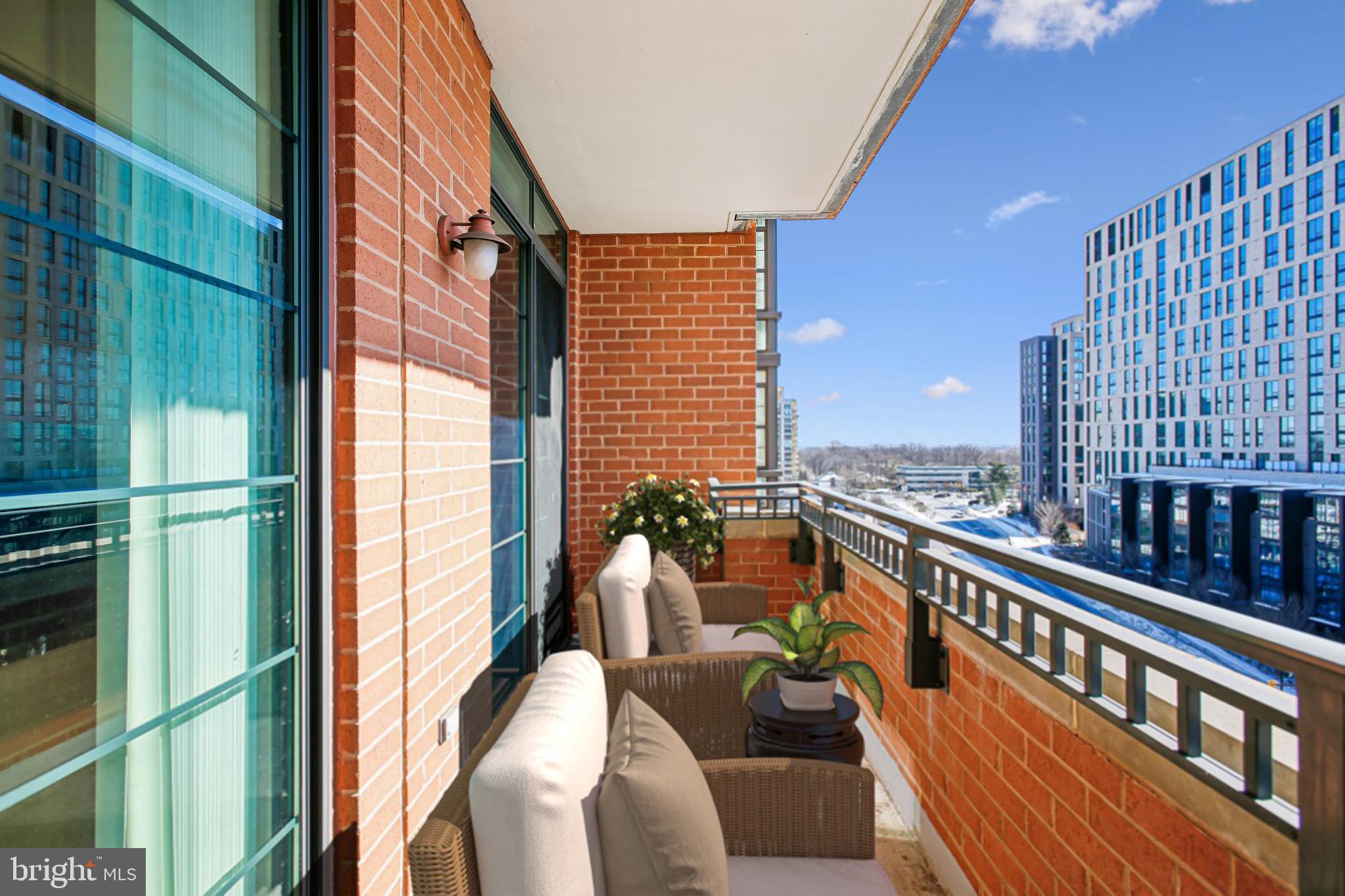1830 Fountain Drive, Unit 1006 Reston, VA 20190 - Photo 15 of 33 Balcony off Kitchen and Living Room