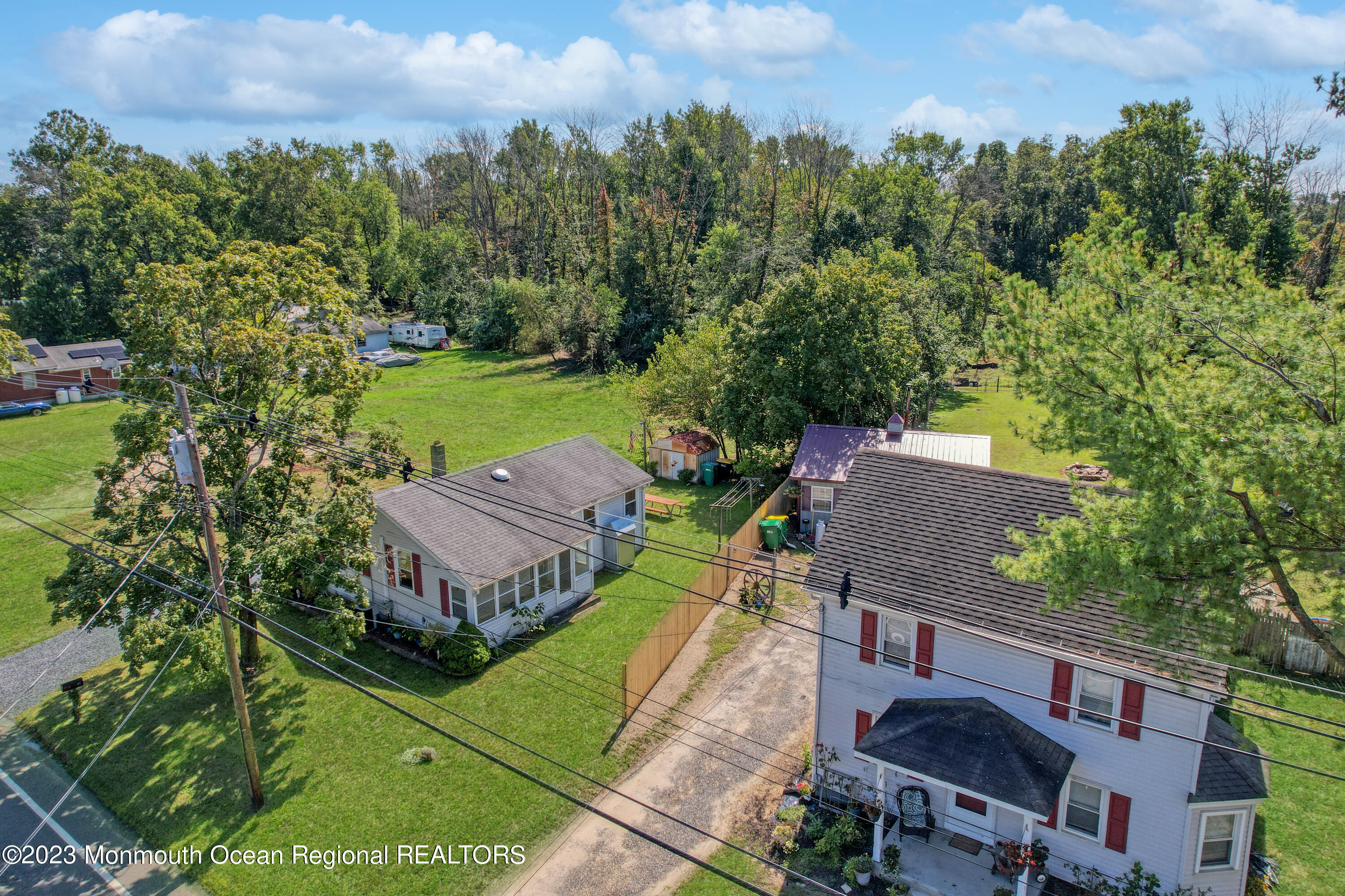 66 Jacobstown Road New Egypt, NJ 08533 - Photo 4 of 39 an aerial view of a house with a yard