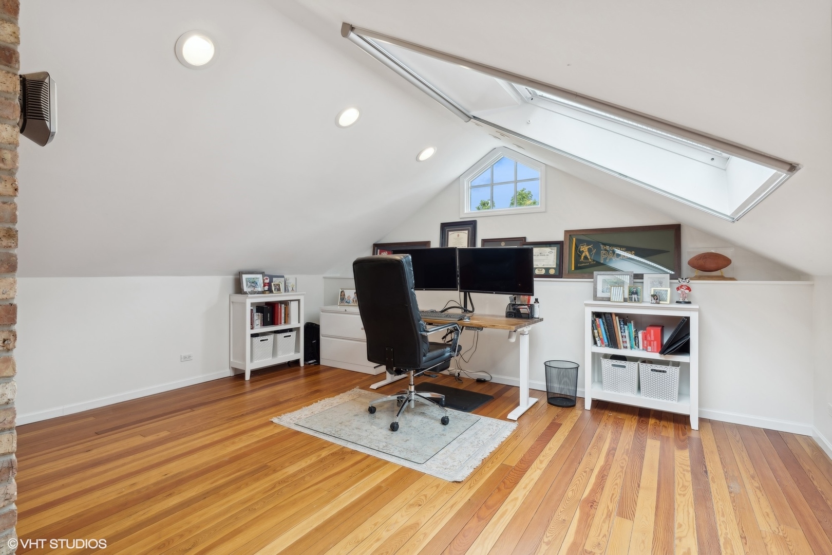 720 Willow Road Winnetka, IL 60093 - Photo 28 of 60 a view of a workspace with furniture and wooden floor