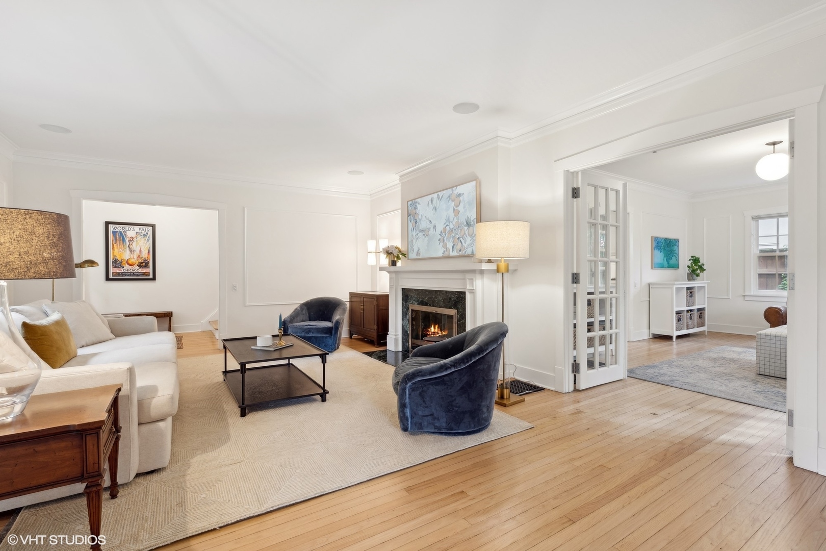 720 Willow Road Winnetka, IL 60093 - Photo 10 of 60 a living room with furniture and a fireplace