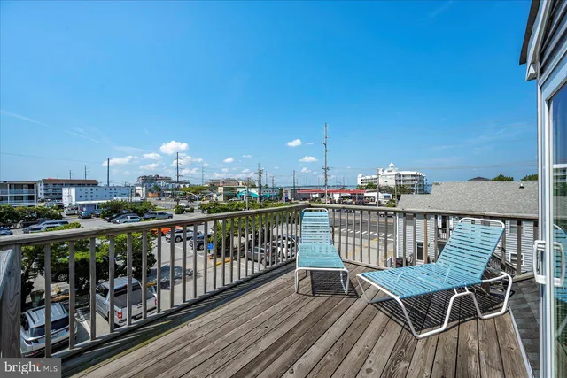 a view of city from a balcony