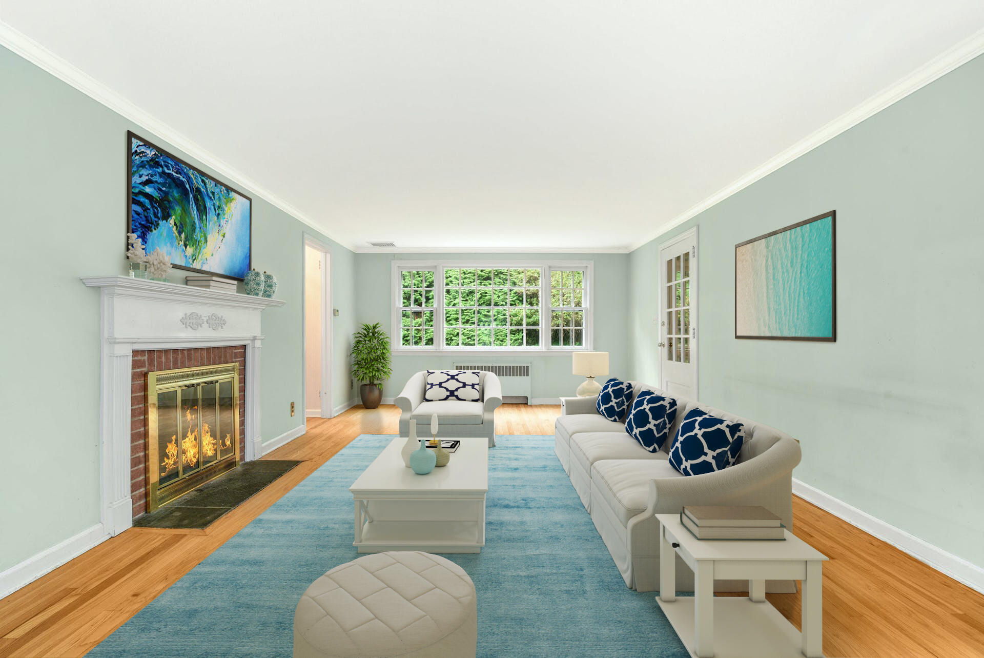 15 Briar Brae Road Darien, CT 06820 - Photo 5 of 32 a living room with furniture fireplace and window