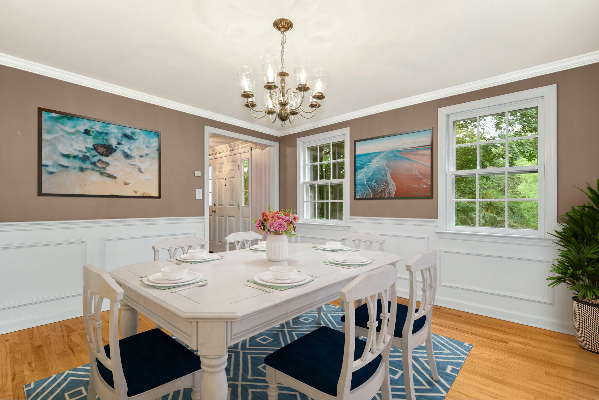 15 Briar Brae Road Darien, CT 06820 - Photo 9 of 32 a view of a dining room with furniture window and wooden floor