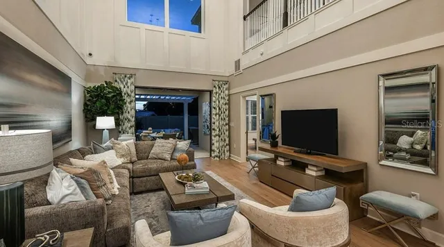 a view of outdoor space with garden and deck