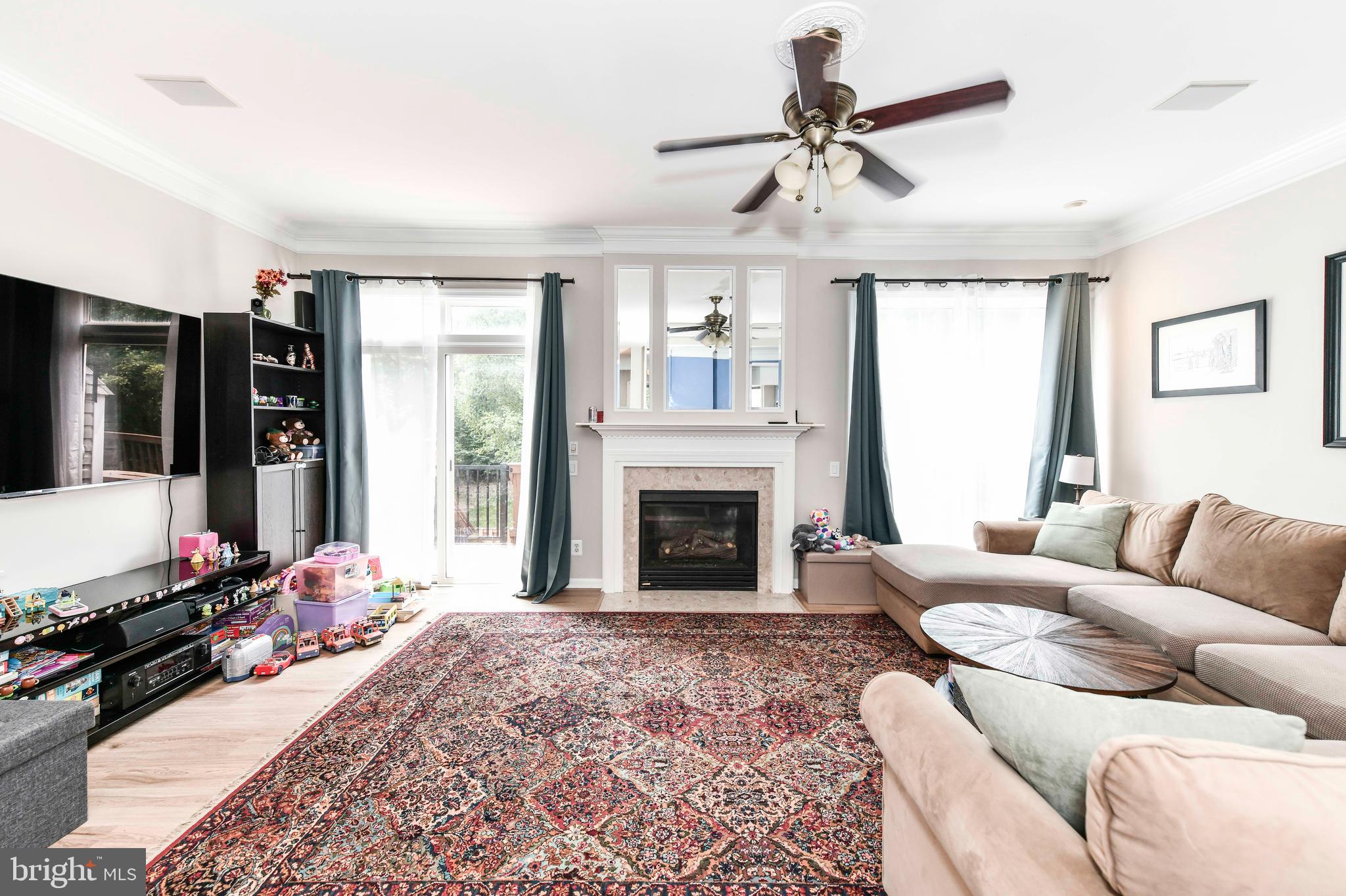 45692 Waterloo Station Square Sterling, VA 20166 - Photo 19 of 31 a living room with furniture fireplace and flat screen tv