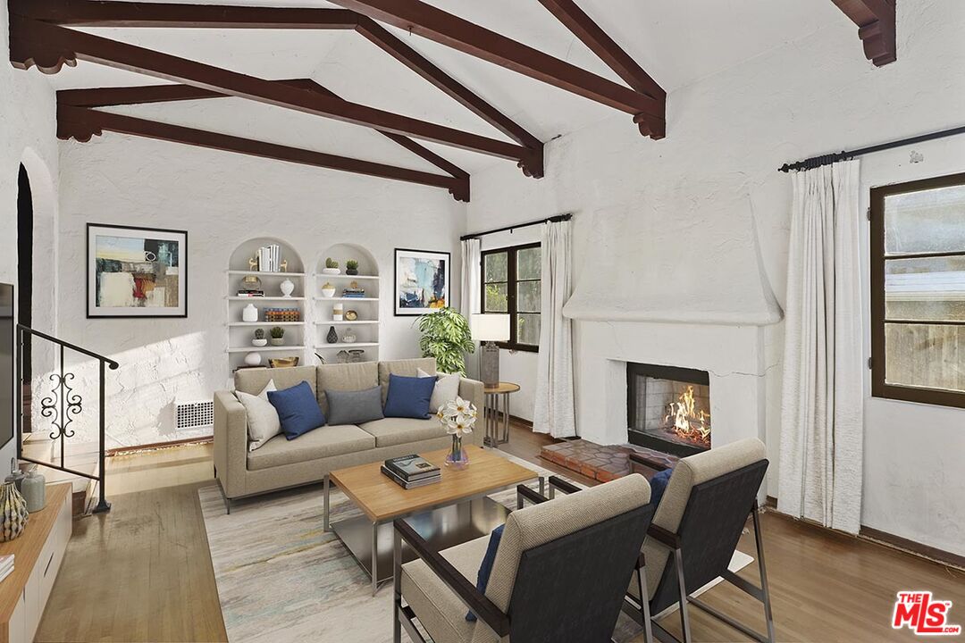 266 Mabery Road Santa Monica, CA 90402 - Photo 6 of 29 a living room with furniture and a fireplace