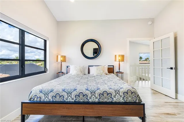 an aerial view of a houses with outdoor space