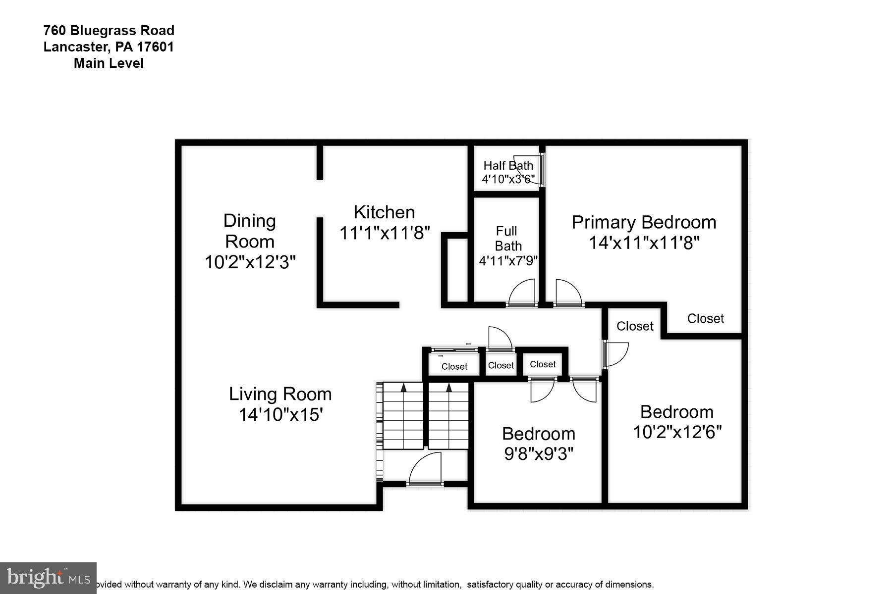 760 Blue Grass Road Lancaster, PA 17601 - Photo 61 of 61 Floor Plan - Main Level