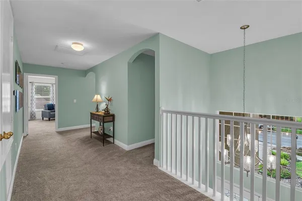 a view of a lake with a city view