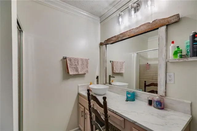 a dining room with furniture and a window