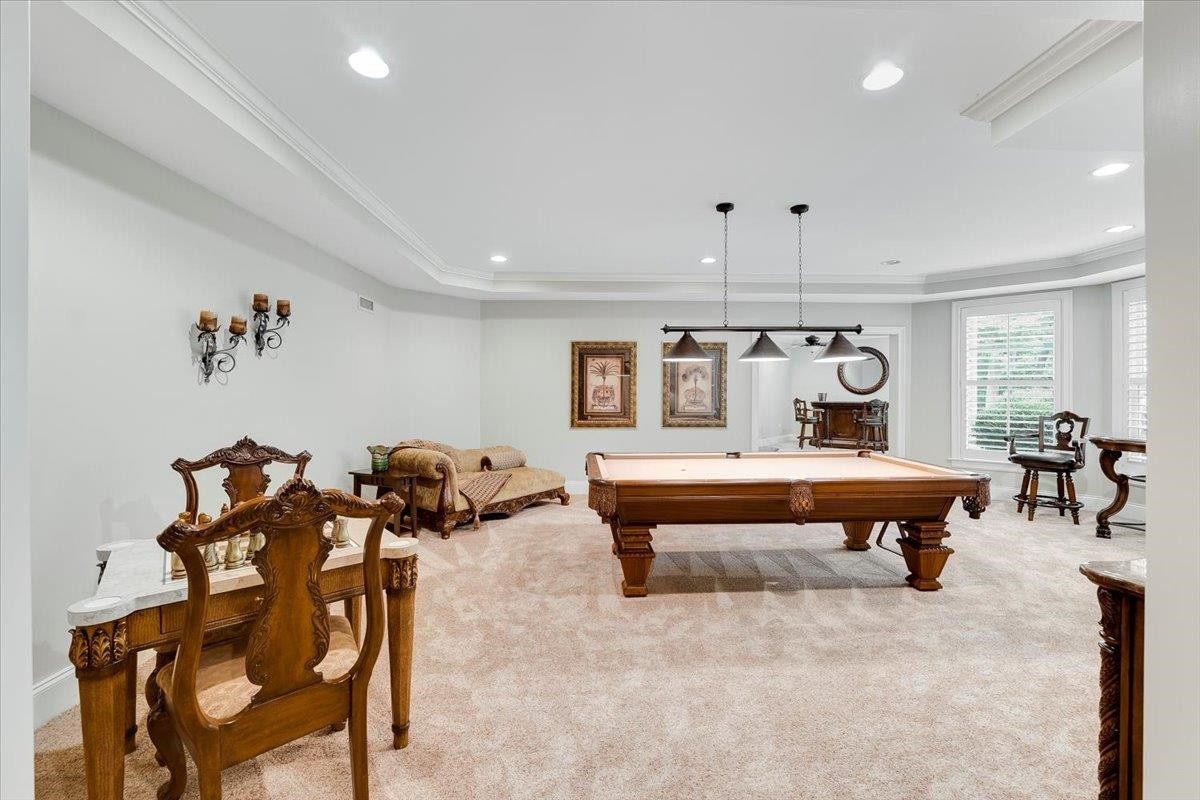 9712 Honeycutt Road Raleigh, NC 27614 - Photo 47 of 83 Lower Level Recreation Room. Let's Play Some Pool !
