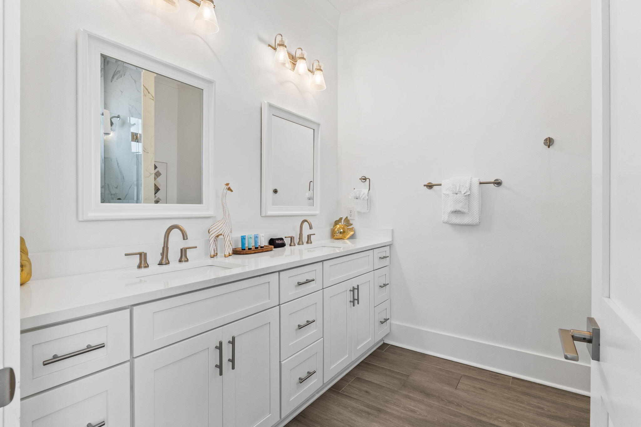 17 Penny Lane Santa Rosa Beach, FL 32459 - Photo 26 of 91 a bathroom with a double vanity sink and mirror