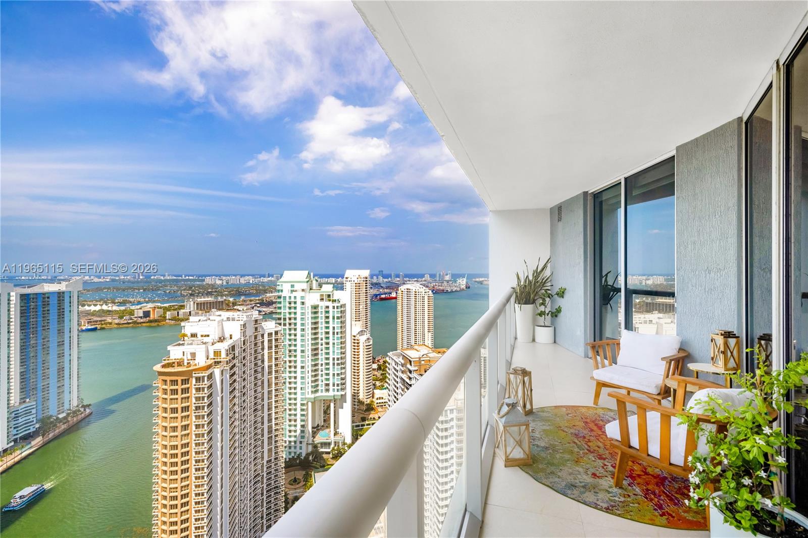 495 Brickell Avenue, Unit 4704 Miami, FL 33131 - Photo 8 of 24 a view of balcony with furniture
