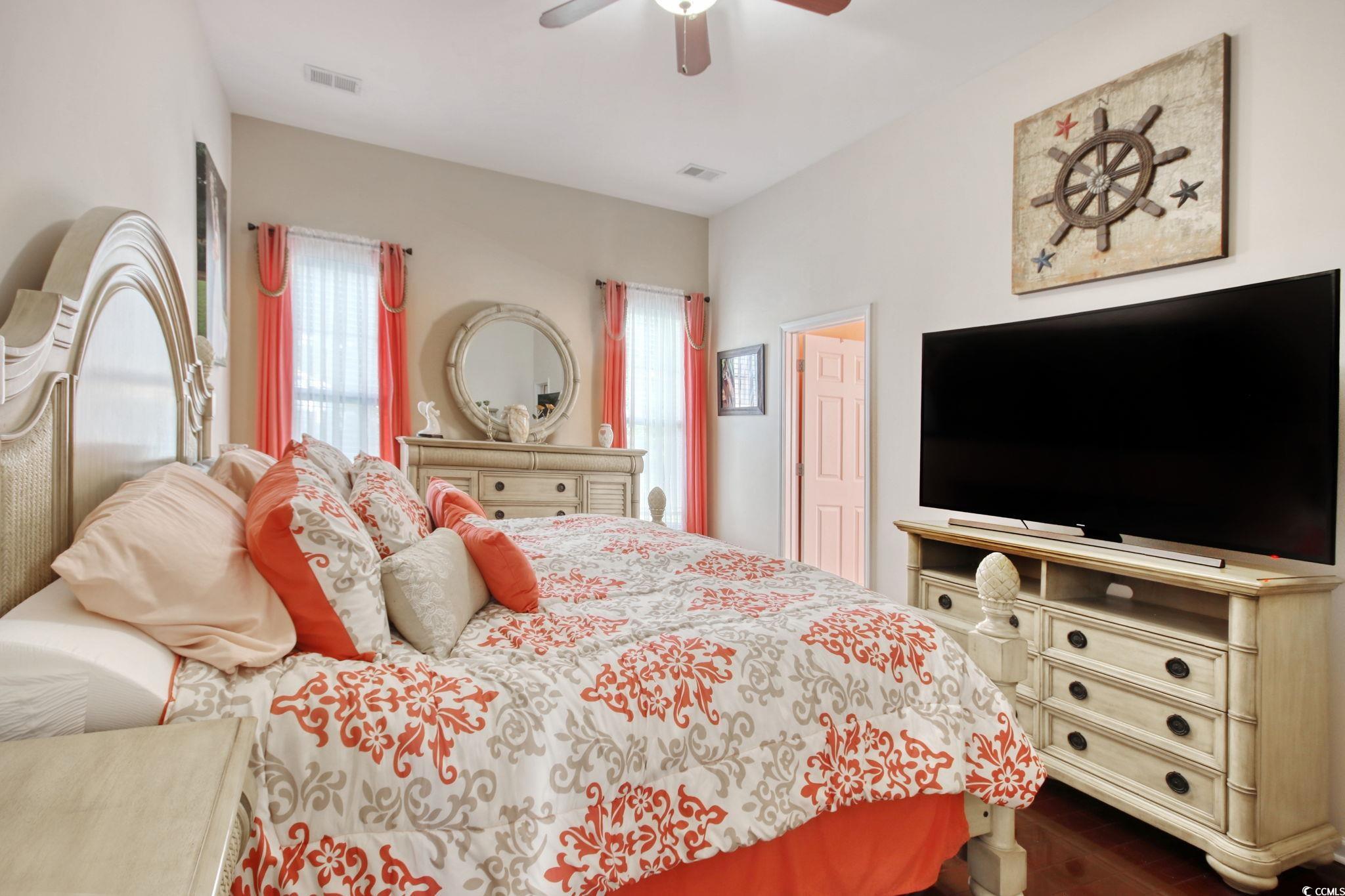 47 Pinfeather Drive Murrells Inlet, SC 29576 - Photo 18 of 35 Bedroom with ceiling fan