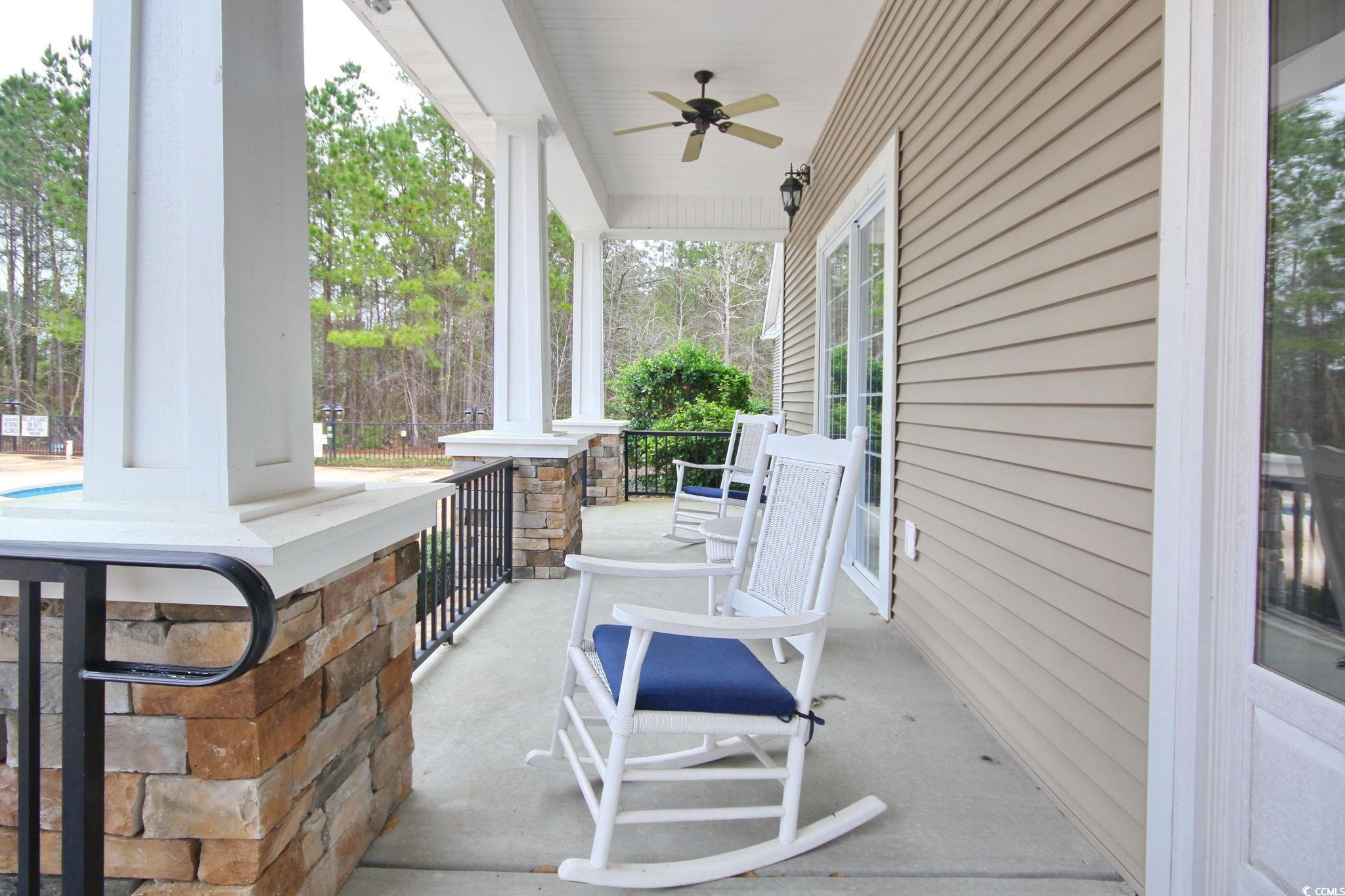 47 Pinfeather Drive Murrells Inlet, SC 29576 - Photo 28 of 35 Porch with a ceiling fan