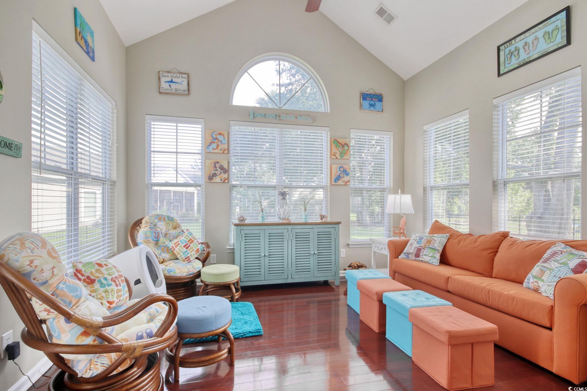 47 Pinfeather Drive Murrells Inlet, SC 29576 - Photo 9 of 35 Sunroom featuring vaulted ceiling