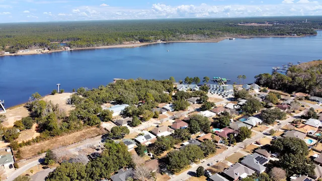 a view of a city and lake view