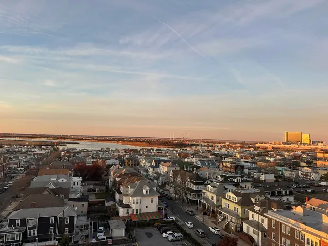 an aerial view of a city