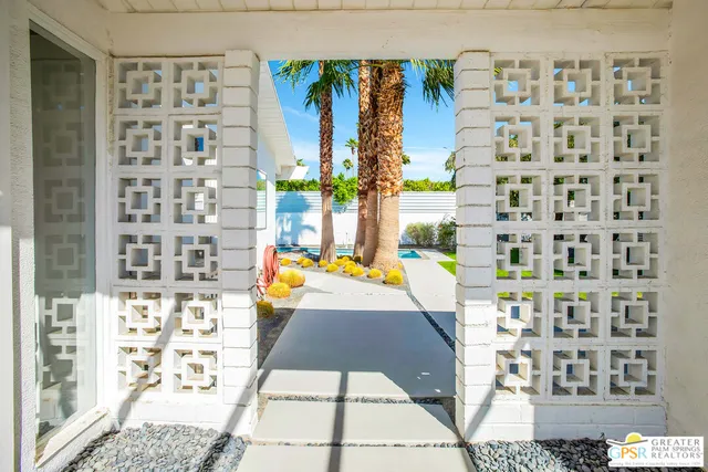 a view of an outdoor space with seating