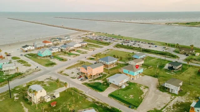 an aerial view of multiple house