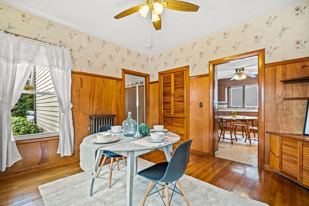14 Hancock Street Stoneham, MA 02180 - Photo 5 of 38 a dining room with furniture window and wooden floor