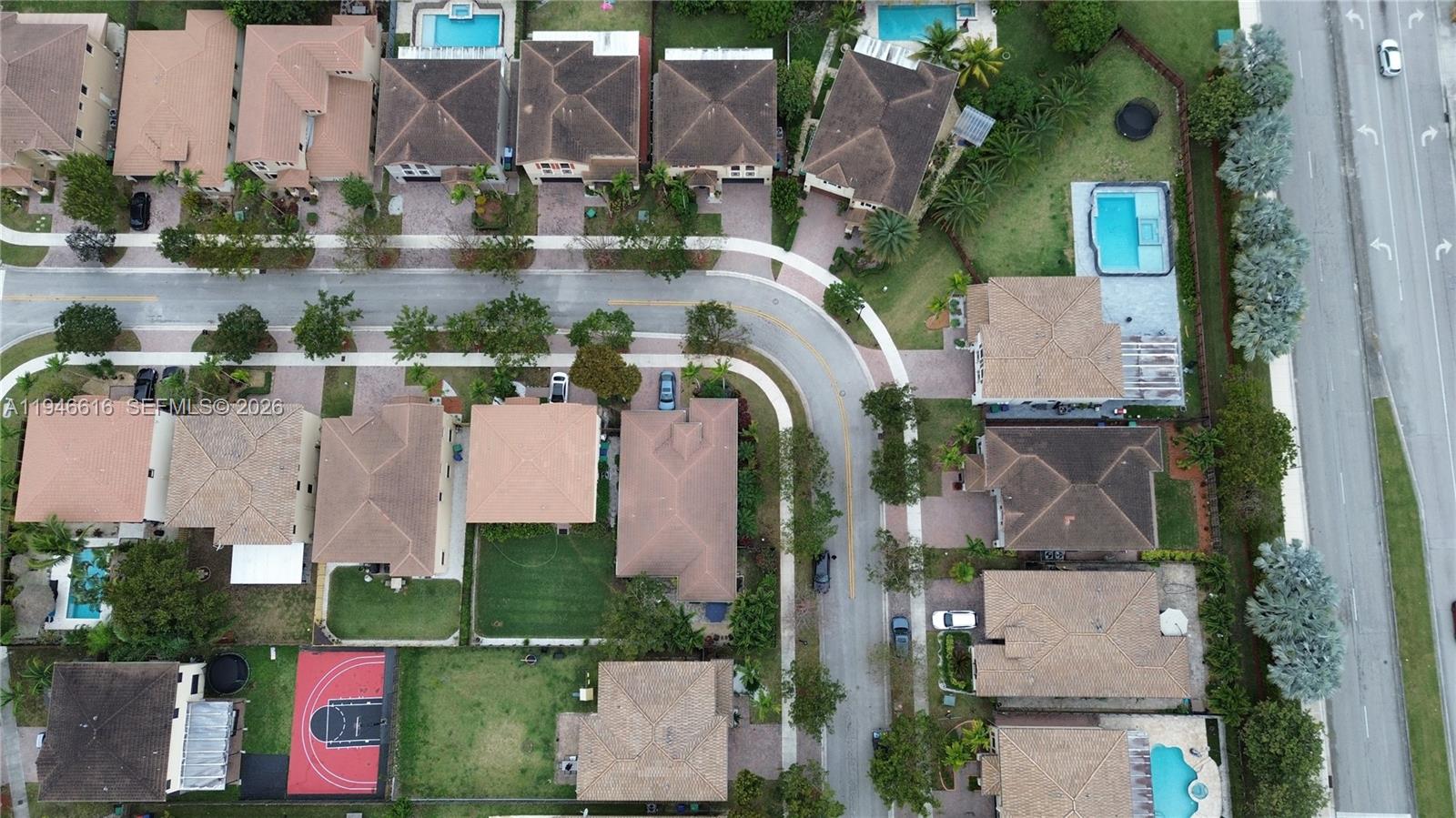 11601 Southwest 232nd Lane Homestead, FL 33032 - Photo 27 of 32 an aerial view of multiple houses with yard
