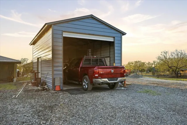 a view of a porch with seating space