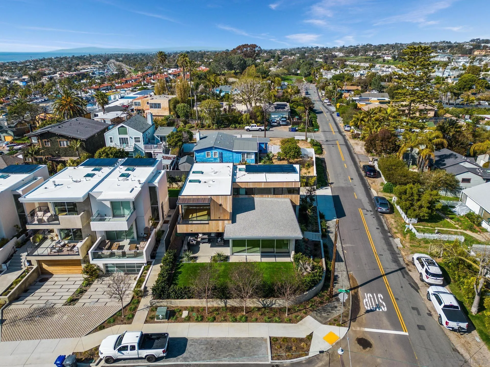 664 Cornish Drive Encinitas, CA 92024 - Photo 39 of 49 an aerial view of residential houses with outdoor space