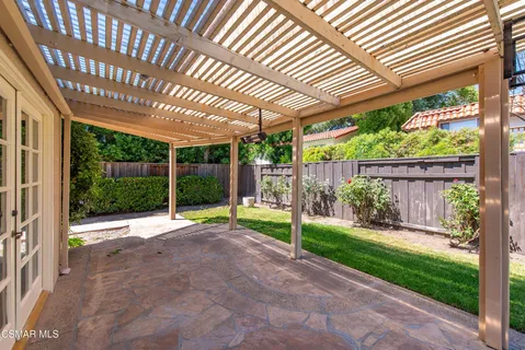 a view of backyard with green space