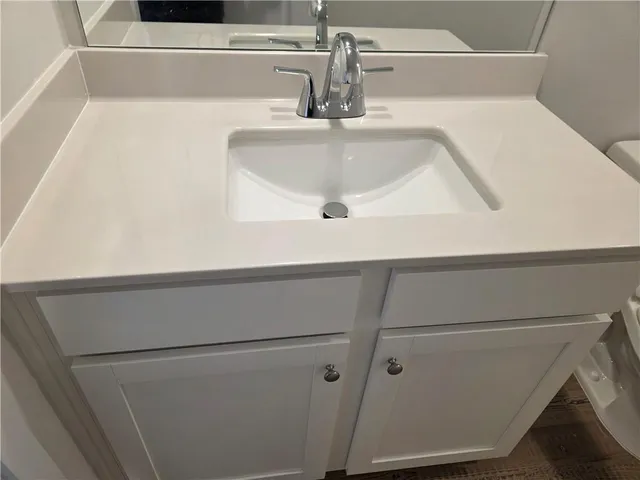 a close view of sink and tap
