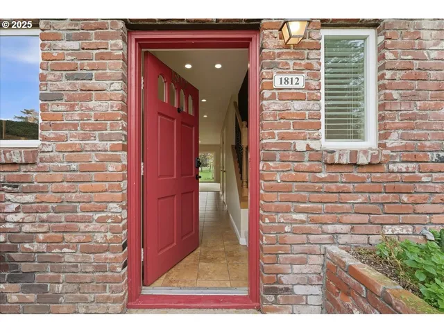 a view of front door of house