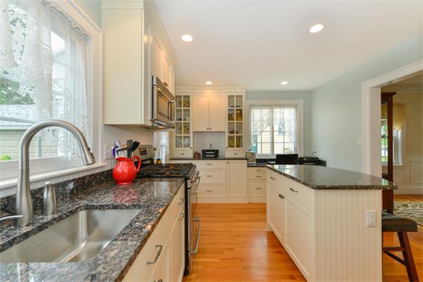 8 Richfield Road Arlington, MA 02474 - Photo 16 of 25 a kitchen with granite countertop a sink and a stove
