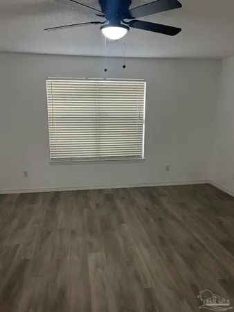an empty room with a window